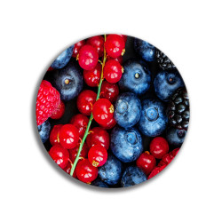 Deska szklana okrągła Owoce