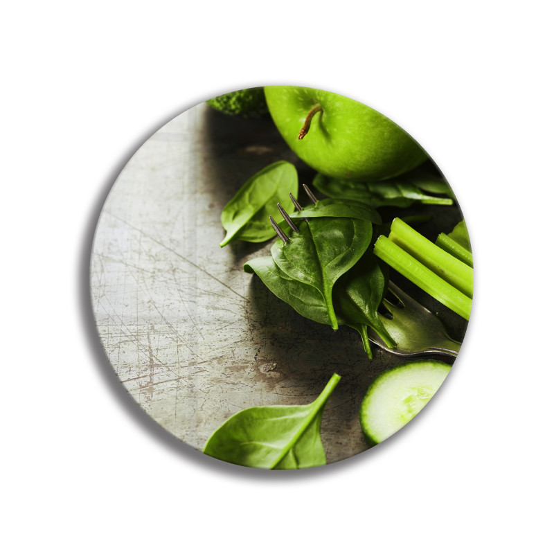 Deska szklana okrągła Green Food