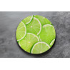 Deska szklana okrągła Limonki Plastry