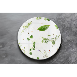 Deska szklana okrągła Zioła