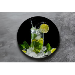 Deska szklana okrągła Limonka Drink
