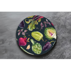 Deska szklana okrągła Warzywa