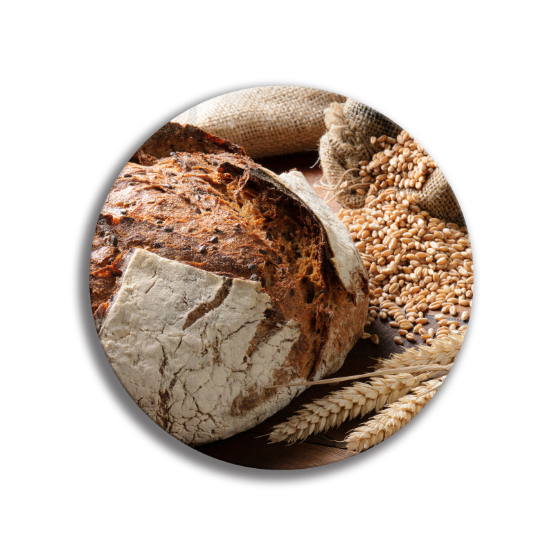 Deska szklana okrągła Pieczywo