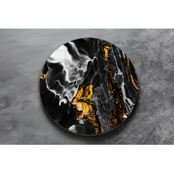 Deska szklana okrągła Malowany Marmur