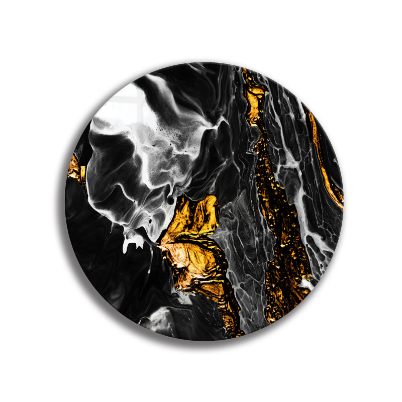 Deska szklana okrągła Malowany Marmur