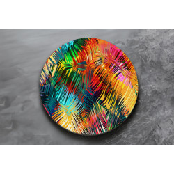 Deska szklana okrągła Kolorowa