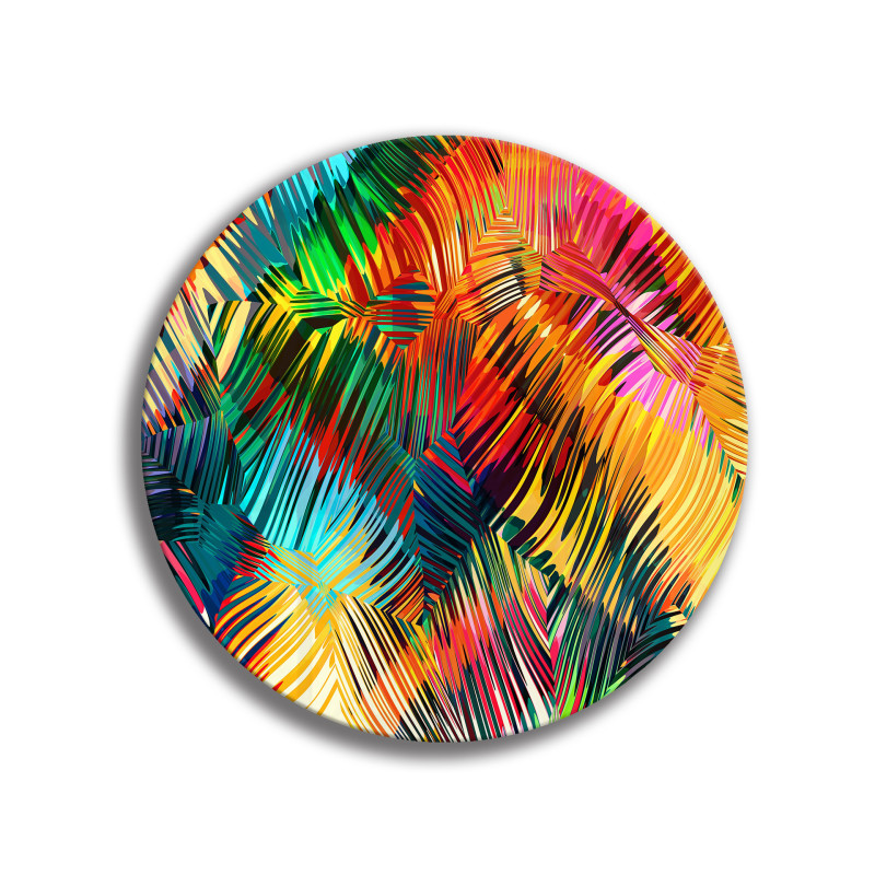 Deska szklana okrągła Kolorowa