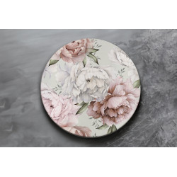 Deska szklana okrągła Piwonie