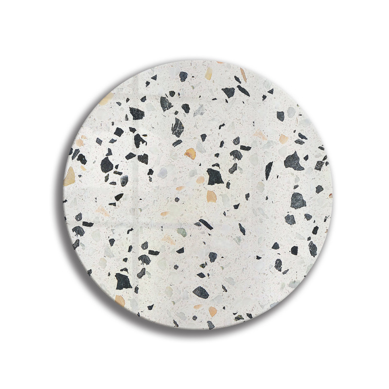 Deska szklana okrągła Lastriko Jasne