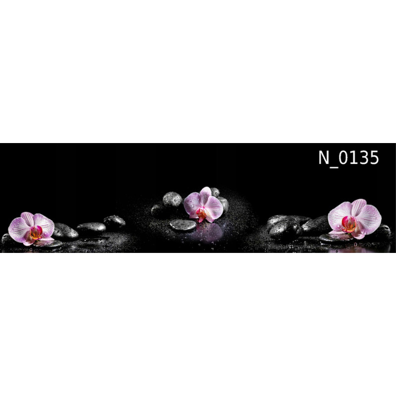 PANEL SZKLANY DO KUCHNI 200x50 cm STORCZYKI CIEMNE