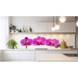 PANEL SZKLANY DO KUCHNI 200x50 cm STORCZYKI LIŚCIE