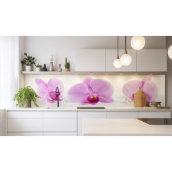 PANEL SZKLANY DO KUCHNI 200x50 cm STORCZYKI PERŁY