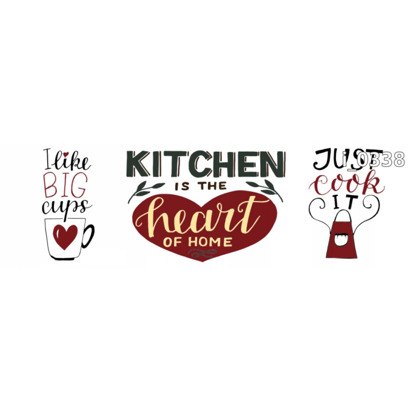 PANEL SZKLANY DO KUCHNI 200x50 cm KUCHNIA SERCE