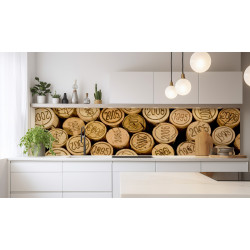 PANEL SZKLANY DO KUCHNI 200x50 cm KOREK