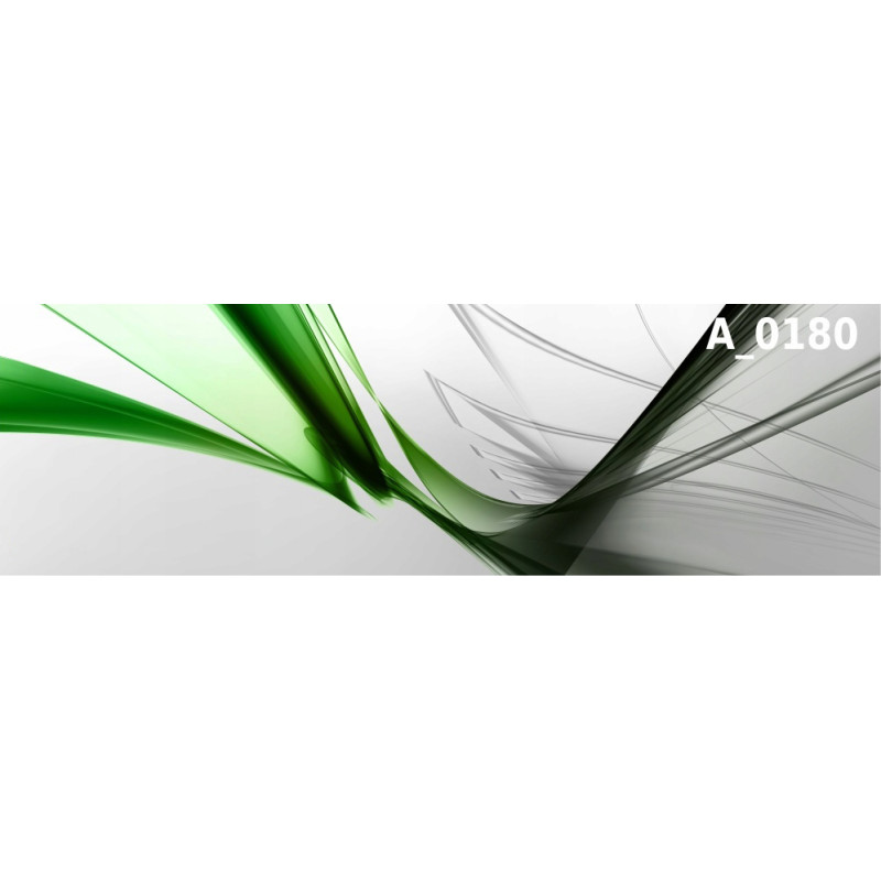 PANEL SZKLANY DO KUCHNI 200x50 cm SZARO-ZIELONA ABSTRAKCJA