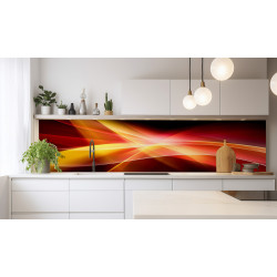 PANEL SZKLANY DO KUCHNI 200x50 cm CIEMNA ABSTRAKCJA