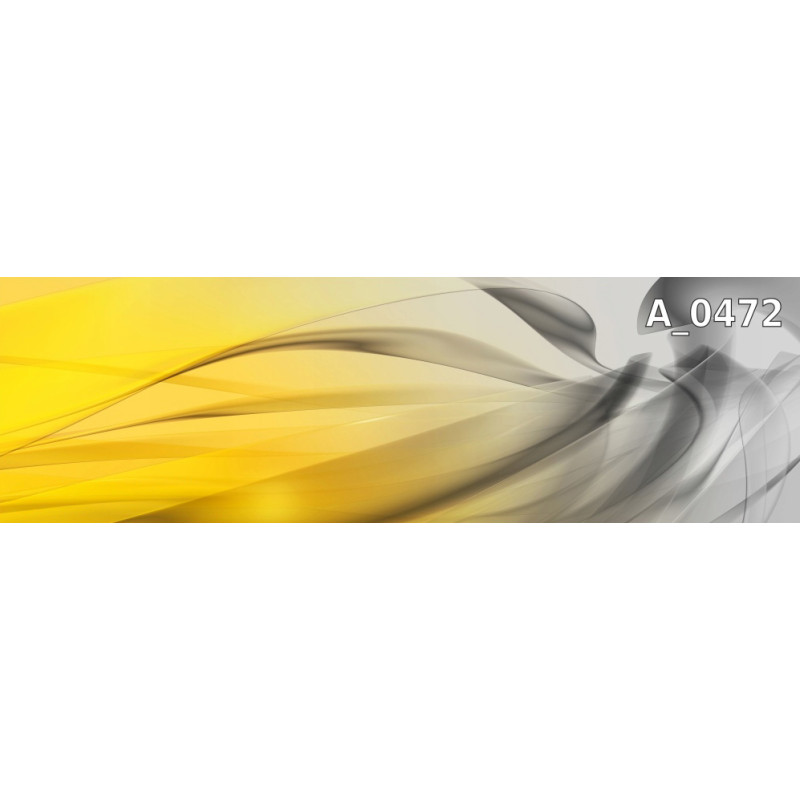 PANEL SZKLANY DO KUCHNI 200x50 cm ŻÓŁTA ABSTRAKCJA