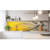 PANEL SZKLANY DO KUCHNI 200x50 cm ŻÓŁTA ABSTRAKCJA