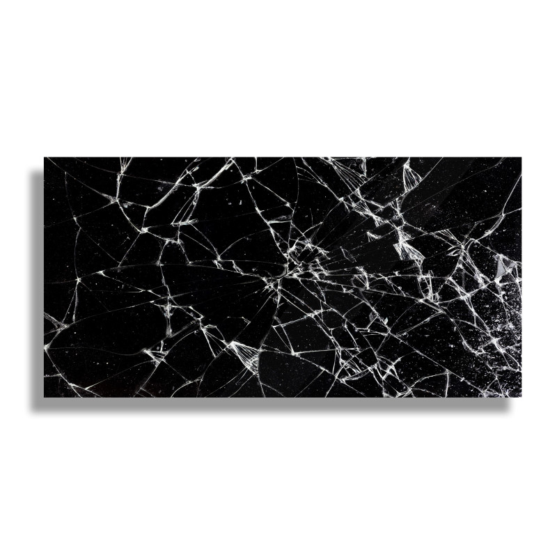 PANEL SZKLANY DO KUCHNI 60x30 cm CZARNY MARMUR