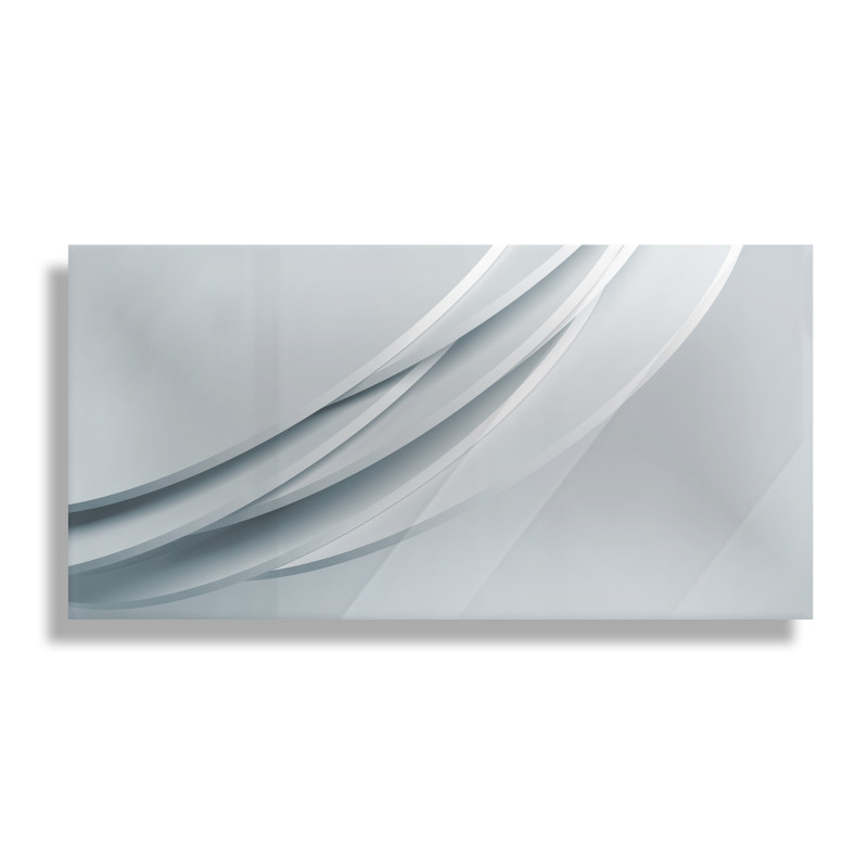 PANEL SZKLANY DO KUCHNI 60x30 cm SZARA ABSTRAKCJA