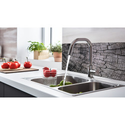 PANEL SZKLANY DO KUCHNI 60x30 cm STARE DREWNO