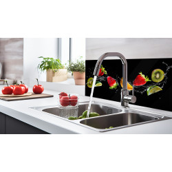 PANEL SZKLANY DO KUCHNI 60x30 cm OWOCE CZERŃ