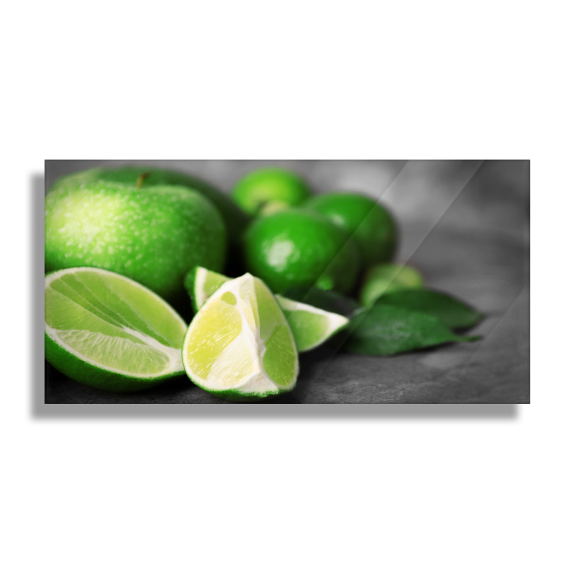 PANEL SZKLANY DO KUCHNI 60x30 cm LIMONKI