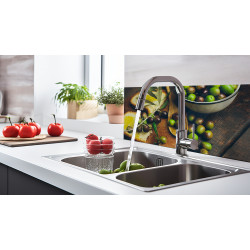 PANEL SZKLANY DO KUCHNI 60x30 cm OLIWKI