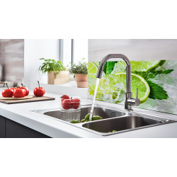 PANEL SZKLANY DO KUCHNI 60x30 cm LIMONKI LÓD