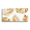 PANEL SZKLANY DO KUCHNI 60x30 cm ZŁOTE LIŚCIE