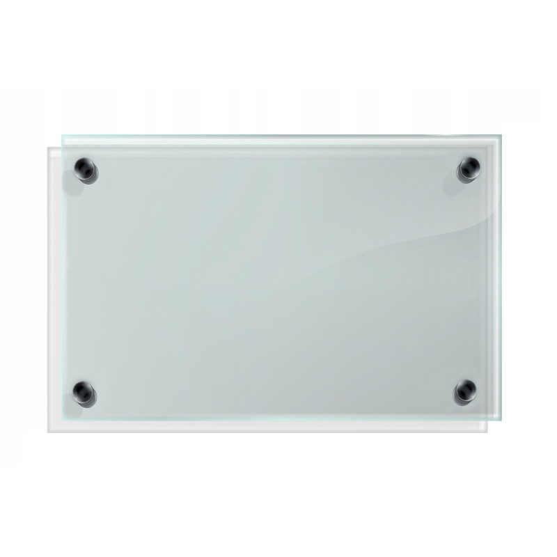 Panel szklany hartowany 70x60 PRZEZROCZYSTY 4mm CZARNE DYSTANSE