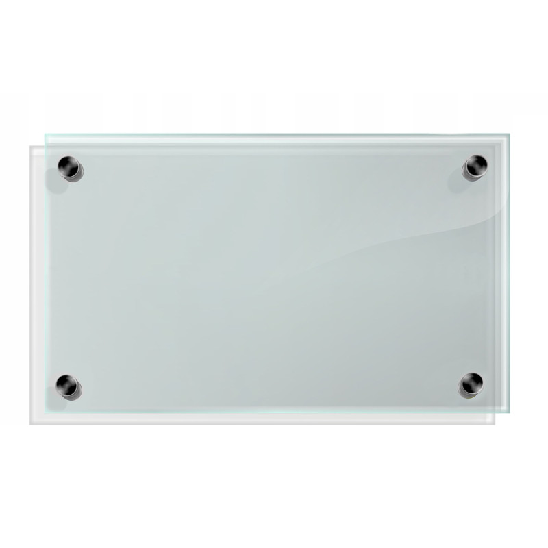 Panel szklany hartowany 80x60 PRZEZROCZYSTY 6mm CZARNE PINY