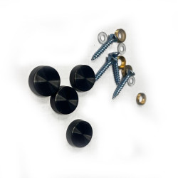 PANEL SZKLANY DO KUCHNI 60x60 cm PRZEZROCZYSTY 6mm CZARNE PINY