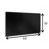 Panel szklany hartowany CZARNY 60x30 cm 6mm