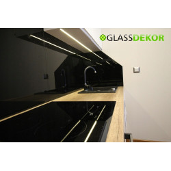 Panel szklany hartowany CZARNY 70x50 cm 6mm