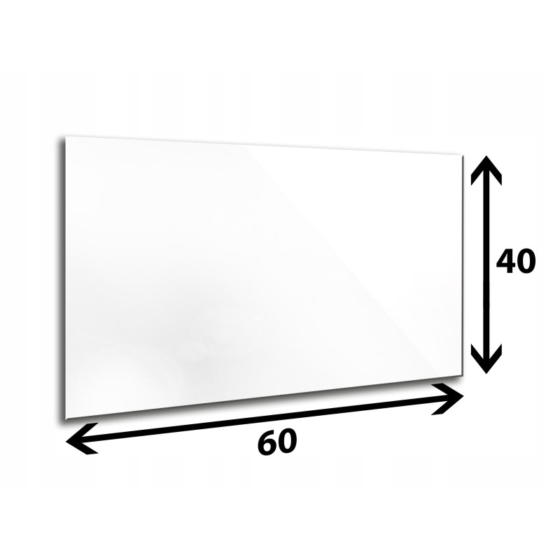 Panel szklany hartowany BIAŁY 60x40cm 4mm