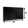 Panel szklany hartowany CZARNY 60x40 cm 6mm