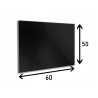 Panel szklany hartowany CZARNY 60x50 cm 4mm