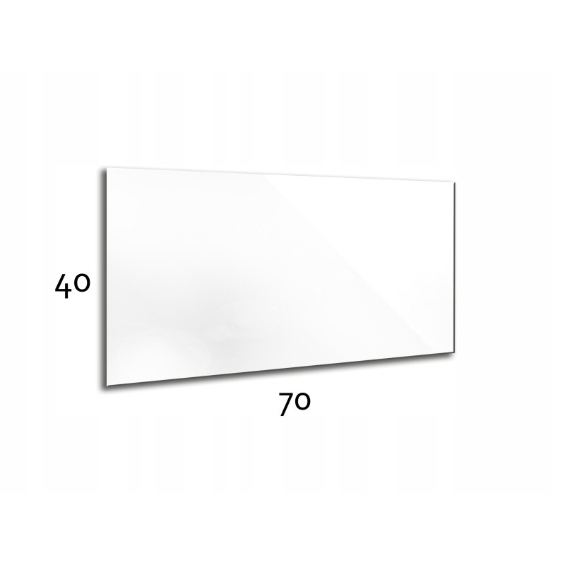Panel szklany hartowany BIAŁY 70x40cm 6mm
