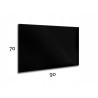 Panel szklany hartowany CZARNY 90x70 cm 6mm