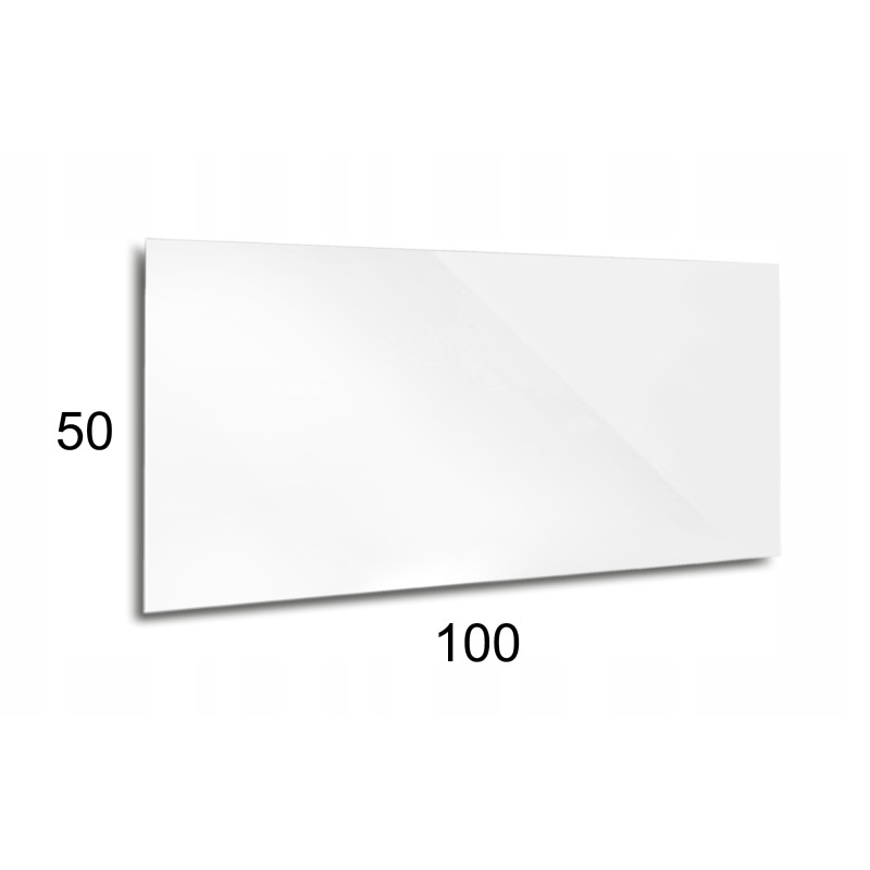 Panel szklany hartowany BIAŁY 100x50cm 4mm