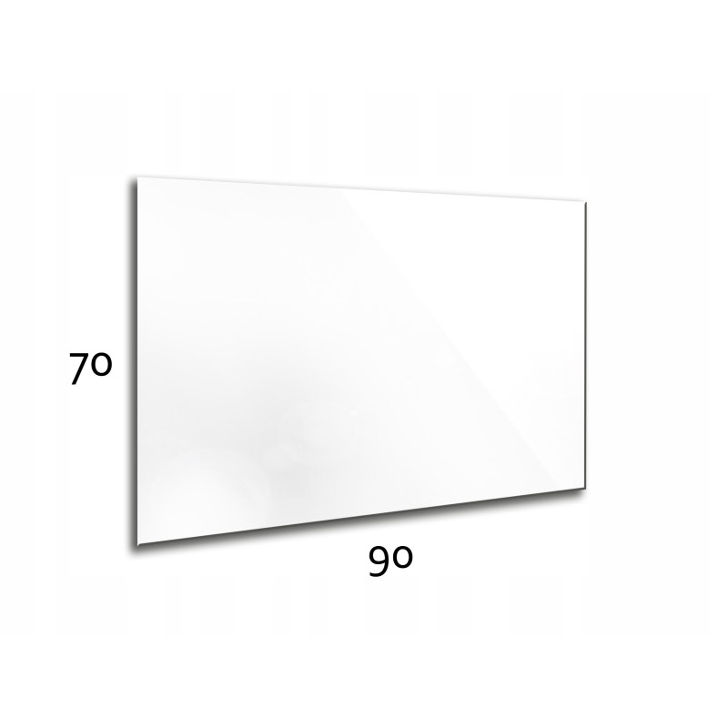 Panel szklany hartowany BIAŁY 90x70cm 6mm