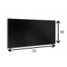 Panel szklany hartowany CZARNY 70x30 cm 6mm