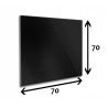 Panel szklany hartowany CZARNY 70x70 cm 4mm