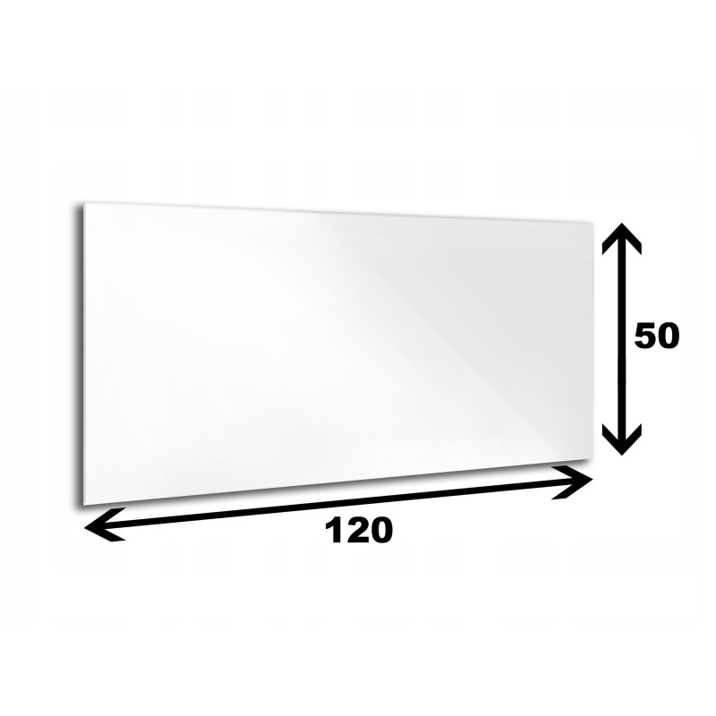 Panel szklany hartowany BIAŁY 120x50cm 6mm