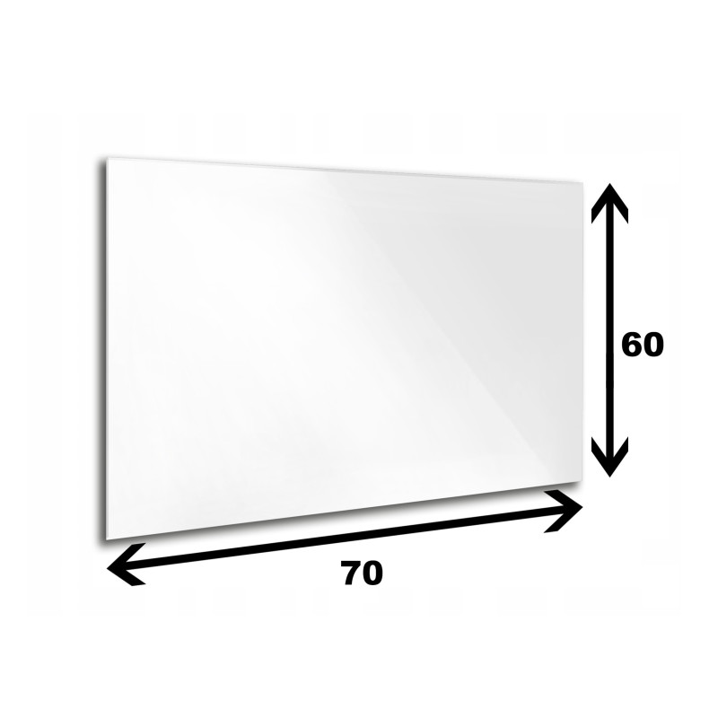 Panel szklany hartowany BIAŁY 70x60cm 6mm