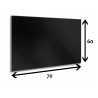 Panel szklany hartowany CZARNY 70x60 cm 6mm