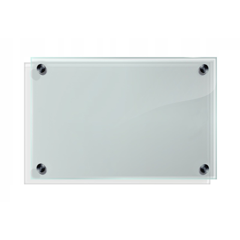 Panel szklany hartowany 60x40 PRZEZROCZYSTY 4mm CZARNE DYSTANSE