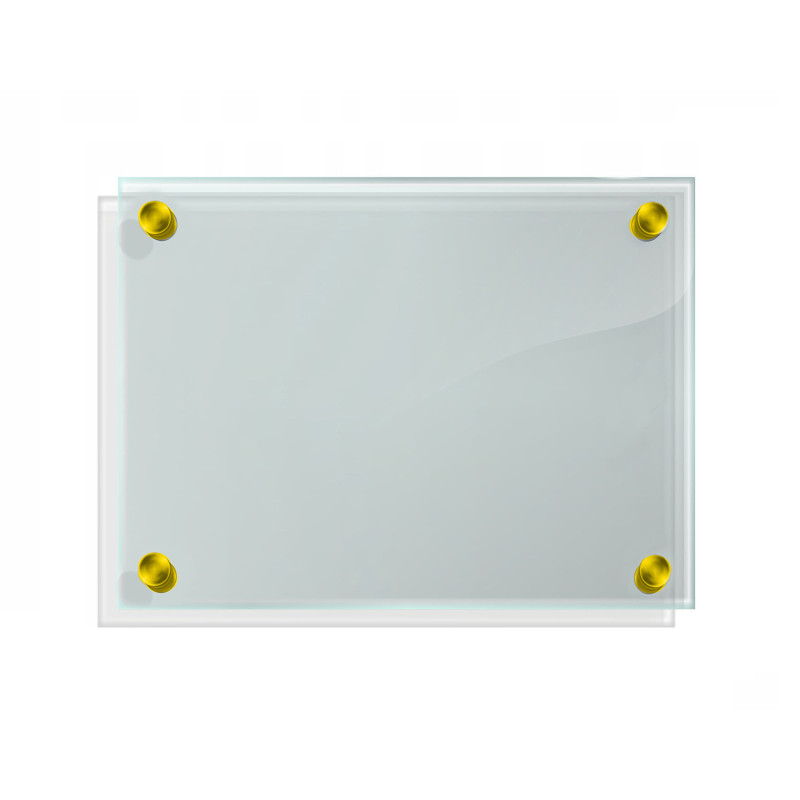 Panel szklany hartowany 60X50 PRZEZROCZYSTY 6mm ZŁOTE PINY