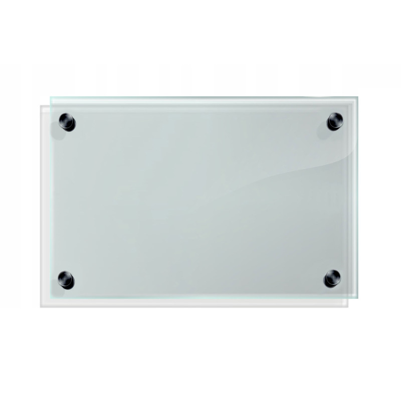 Panel szklany hartowany 90x70 PRZEZROCZYSTY 6mm CZARNE PINY